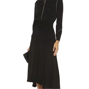 Maje Black Long Sleeve asymmetrical hem Dress size 1, women’s small